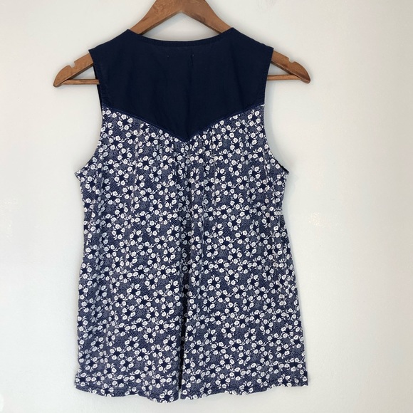 Levi’s Navy Blue White Ditsy Print Tank, size Small - Picture 5 of 8